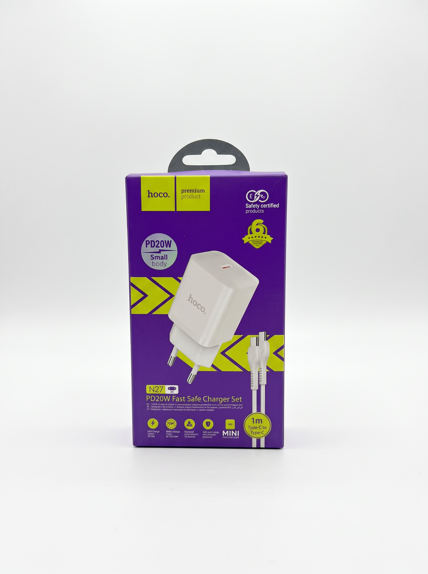 מטען Hoco N27 20W + כבל USB-C ל‑USB-C